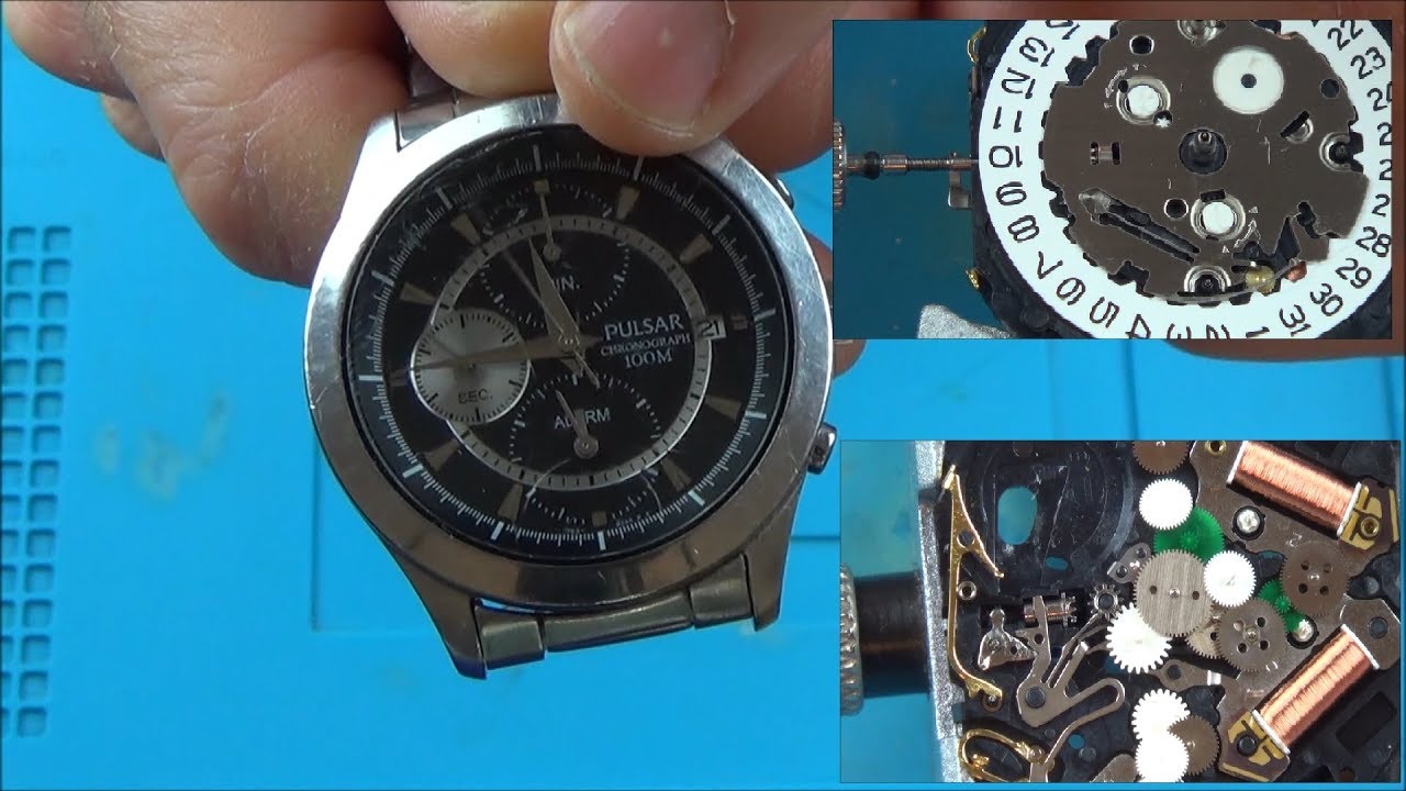 Trying to FIX a Faulty Pulsar Chronograph Quartz Watch - YouTube