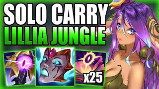 HOW TO PLAY LILLIA JUNGLE & CARRY SOLO Q GAMES BY YOURSELF EASILY! Gameplay Guide League of Legends