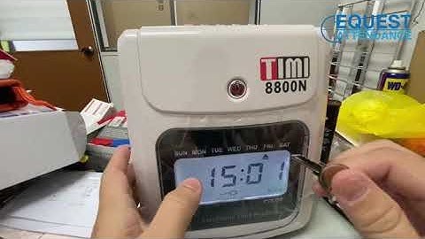 Cara Set Masa Dan Tarikh Timi 8800N Digital Punch Card Machine Time Date Setting