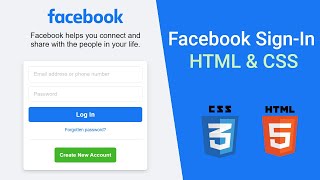 HTML & CSS Beginner Project Tutorial - Facebook Sign In Page Using Flexbox screenshot 5