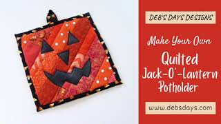 How to Make a Quilted Jack O Lantern Potholder : Halloween Kitchen Idea