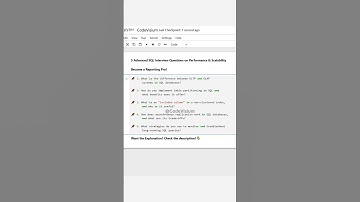 🔥 5 Advanced SQL Interview Questions on Performance & Scalability! #SQL #InterviewPrep #DataScience