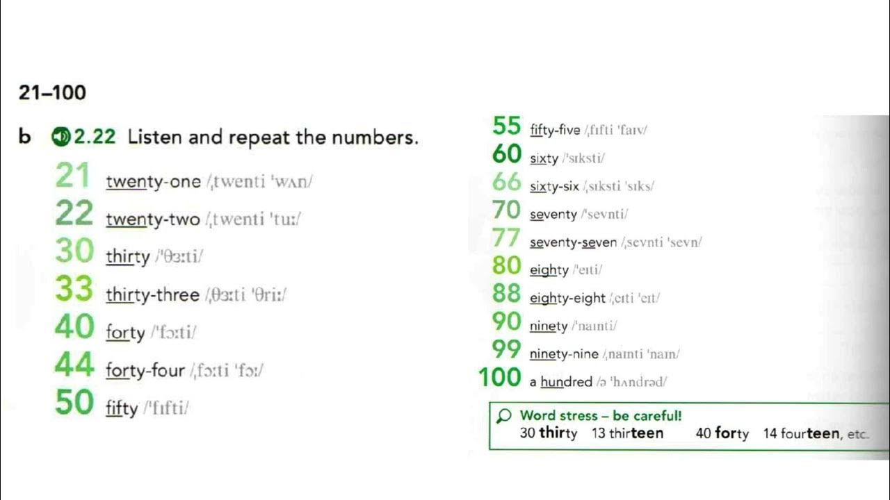 English File beginner 4th edition SB_2.22 - YouTube