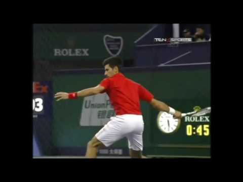 Weird: Novak Djokovic Plays Drunk against Del Potro at Shanghai Masters !!