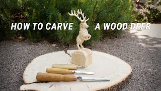 How To Carve a Wood Deer Out Of Basswood
