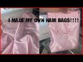 Making Satin Hair Bags At Home