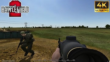 Battlefield 2 (2005) Project Reality Mod 50 vs 50 bot Full 4K gameplay