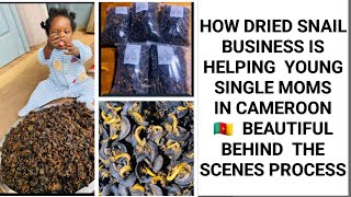 Black women small business in Africa.Young single mom share behind the scenes process of dried snail by EvSweedy 87 views 4 months ago 2 minutes, 38 seconds