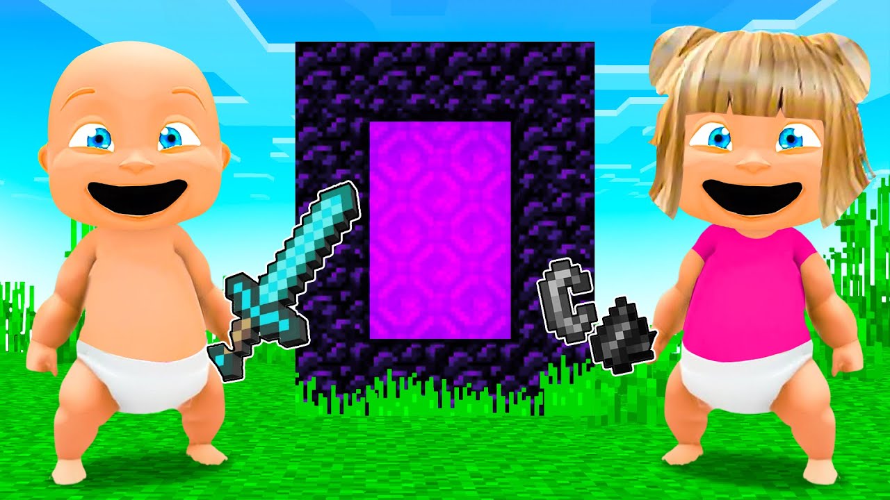 Baby & Girlfriend Play MINECRAFT!