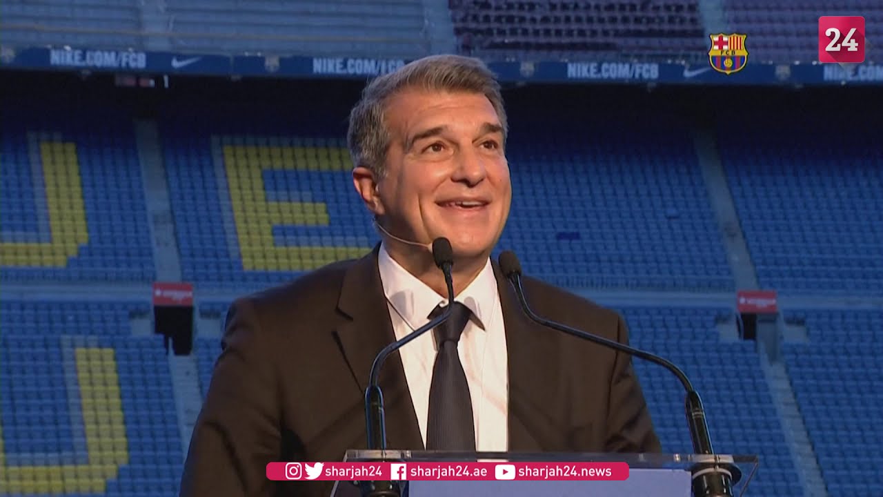 Joan Laporta sworn in as Barcelona president