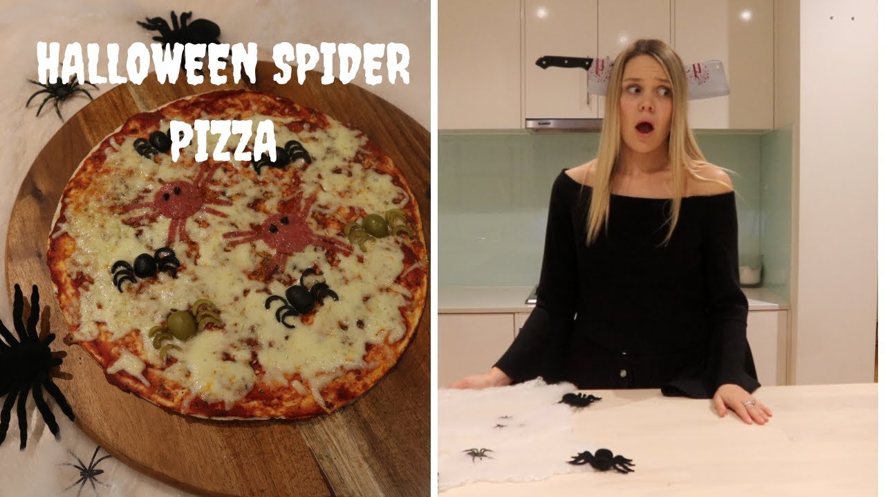 Easy Halloween Spider Pizza, Recipe