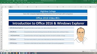 Office 2016 Video #01: Introduction to Office 2016 & Windows Explorer screenshot 1