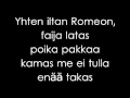 Pikku G - Romeo & Julia - Lyrics