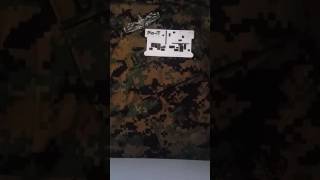 Navy Breast Insignia placement on USMC Utility Uniform Using Navy Pin-iT Card Navy Breast Insignia placement on USMC Utility Uniform Using Navy Pin-iT Card