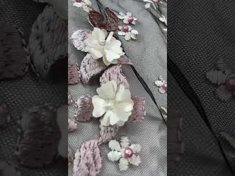 Итальянский фатин (Сетка) с вышивкой