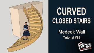 Medeek Wall Plugin Tutorial 88 - Curved Closed Stairs