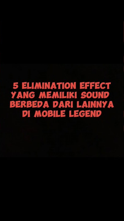5 elimination effect with unique sound in mobile legend #mlbbshorts #mobilelegend #mlbb #gaming