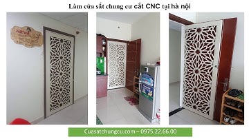 Cửa sắt chung cư cắt CNC tại quận Cầu Giấy Hà nội