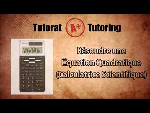 Vidéo: Comment convertir une équation quadratique de la forme sommet en calculatrice ?