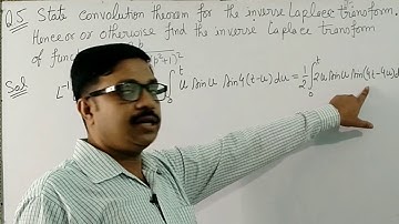 Inverse Laplace Transform-Q5 of Convolution Theorem (Most Important) in Hindi By Dr. Santosh Saxena