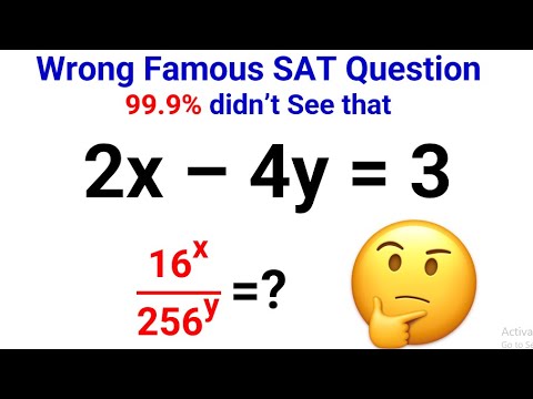 Shocking Revelation: The SAT Math Problem That Was Wrong! | Linear ...