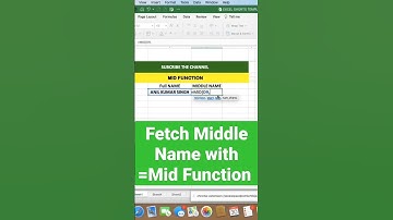 Get Middle Names in Seconds: Excel