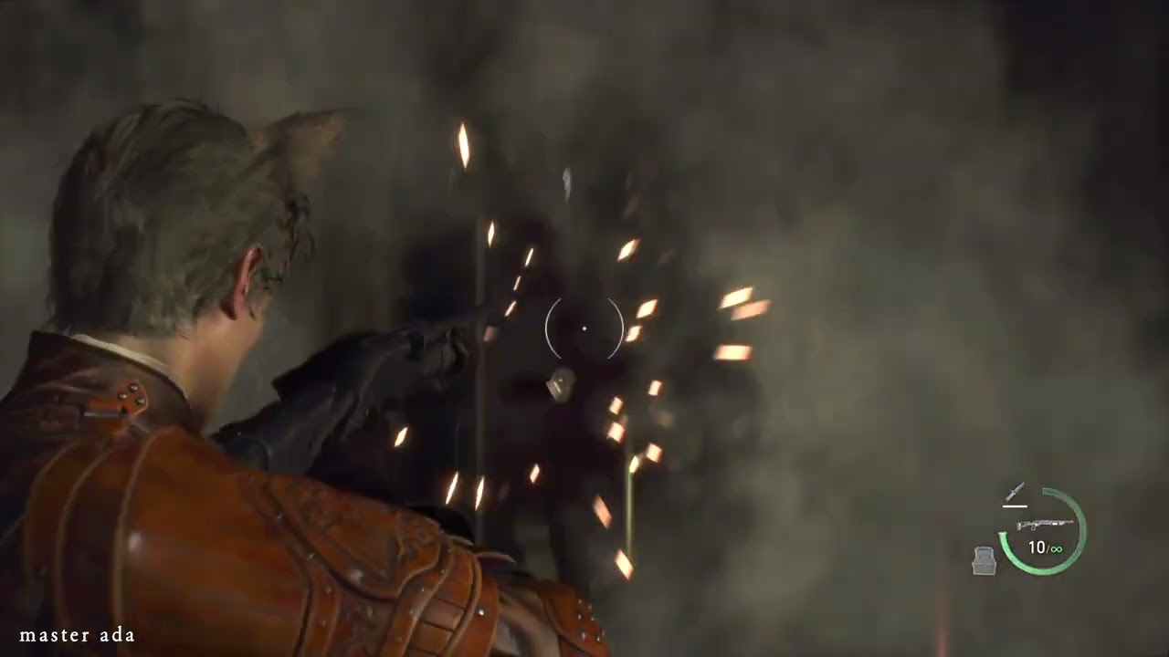 Resident Evil 4 Remake - fully upgraded Riot Gun vs Military Ganados at The Summit, professional