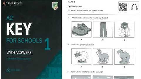A2 Key for school TEST 3    Listening part 1