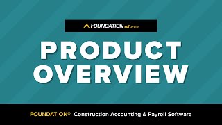 FOUNDATION® Construction Accounting & Payroll Software screenshot 1