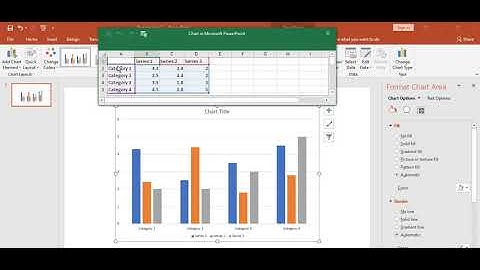 การสร้างแผนภูมิโดยใช้ข้อมูลในExcel และเชื่อมโยงมานำเสนอในPowerpoint