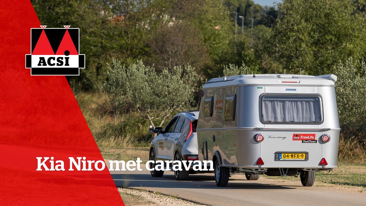 relais de elite Brig Caravan trekken met Kia Niro Hybrid 1.6 GDi | ACSI FreeLife Testtour 2022 -  Kroatië - YouTube