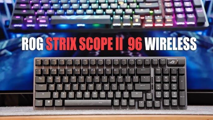  ASUS ROG Strix Scope RX TKL Wireless Deluxe - 80% Gaming  Keyboard, Tri-Mode Connectivity (2.4GHz RF, Bluetooth, Wired), ROG RX Red  Optical Mechanical Switches, PBT Keycaps, RGB, Wrist Rest, Black 