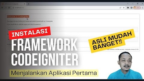 Cara menginstall dan menggunakan framework codeigniter - codeigniter installation