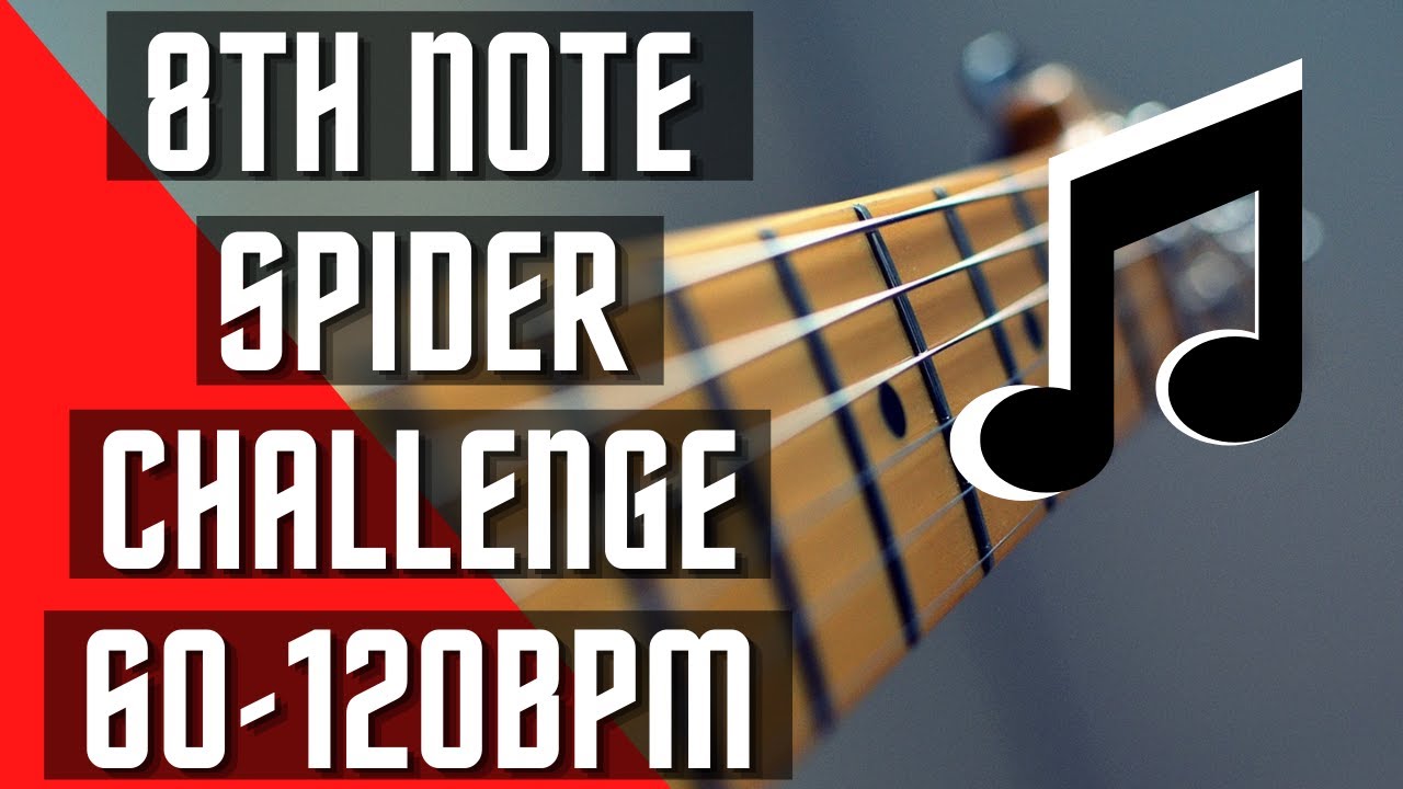 SPIDER EXERCISE WORKOUT | 60 - 120BPM PLAY ALONG | 8TH NOTE / QUAVERS ...