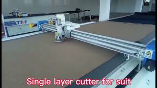 Single layer fabric cutter for suit