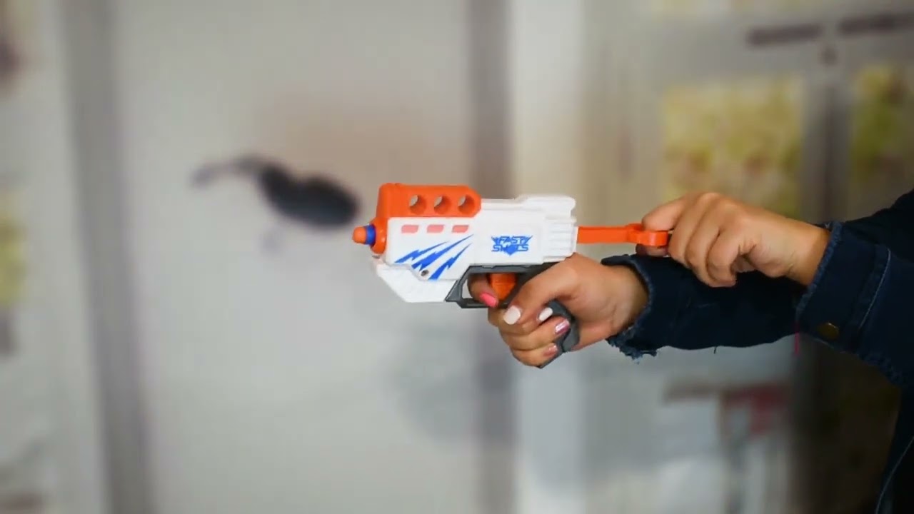 Nerf Pistola Sniper Arma Elite Lança Dardos C/5 Dardos