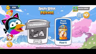 BJ's Gaming: Angry Birds Friends Piggy Tower Levels 1-16 (Gameplay On Screen)