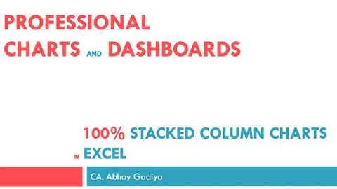 How to create 100% stacked column chart inside Excel and format it properly