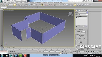3DS MAX Extrude Spline For Wall Tutorial by SAM