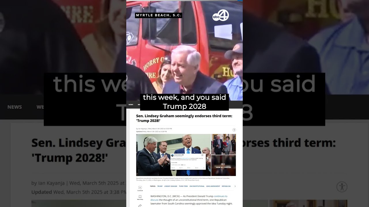  Just Joking Lindsey Graham Says His Trump 2028 Tweet Wasn T Serious