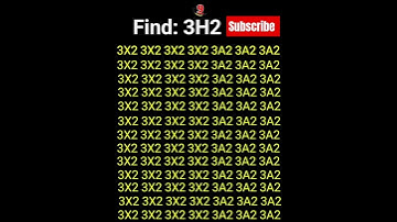How Fast Can You Find the Number "3H2".  Focus your mind. Number game | puzzle games