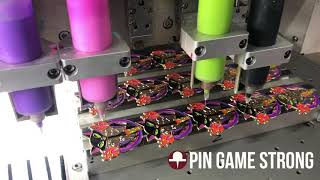 How Pins are made - Pin Game Strong - Soft Enamel Inking Machine screenshot 3