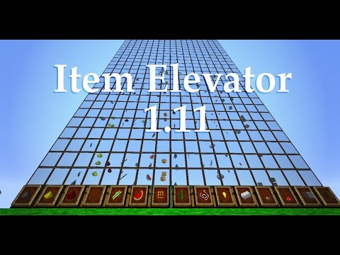 New Item Elevator: Ultra compact, Tile-able and Noisy! | Minecraft
