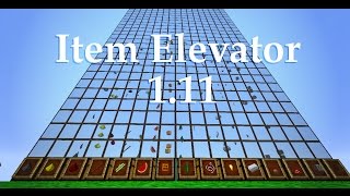 New Item Elevator: Ultra compact, Tile-able and Noisy! | Minecraft