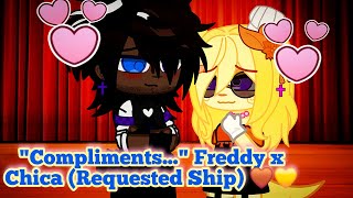 'Compliments...' Freddy x Chica (Requested Ship) 🤎💛
