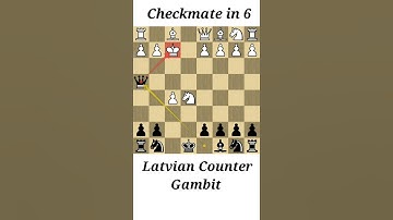 Checkmate in 6 Latvian Gambit #chess #shorts