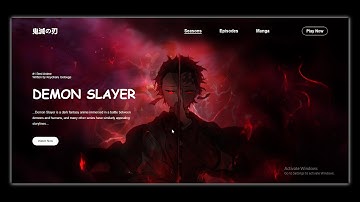 How To Make Website Using HTML And CSS | Website Design With HTML And CSS #anime #html #demonslayer