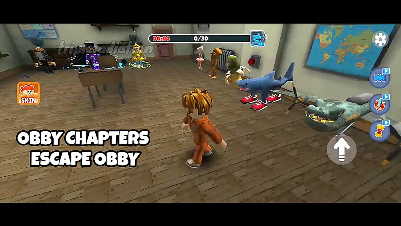 Obby chapters escape barry gameplay android
