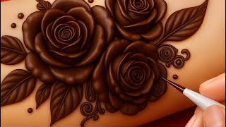 Floral henna tutorial✨#hennatatto #mehndi #hennadesigns #floralhennadesign #viralvideo #100kview