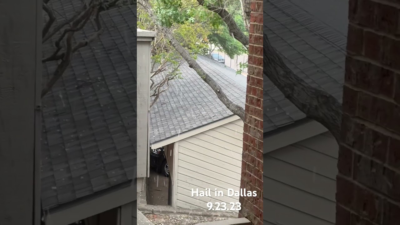 Hail in Dallas today.